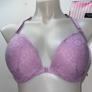✨Victoria’s secret Lavender Lace Bra pushup sz 38DD NWT